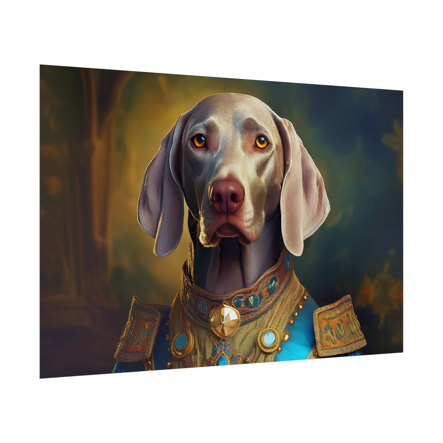 Weimaraner Renaissance Pet Portrait Print, wall print, wall art, Animal Lover Home Decor, Dog Wall Art