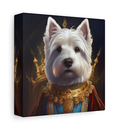 West Highland White Terrier Pet Portrait Renaissance - Canvas, wall art, wall print, dog portrait, dog art