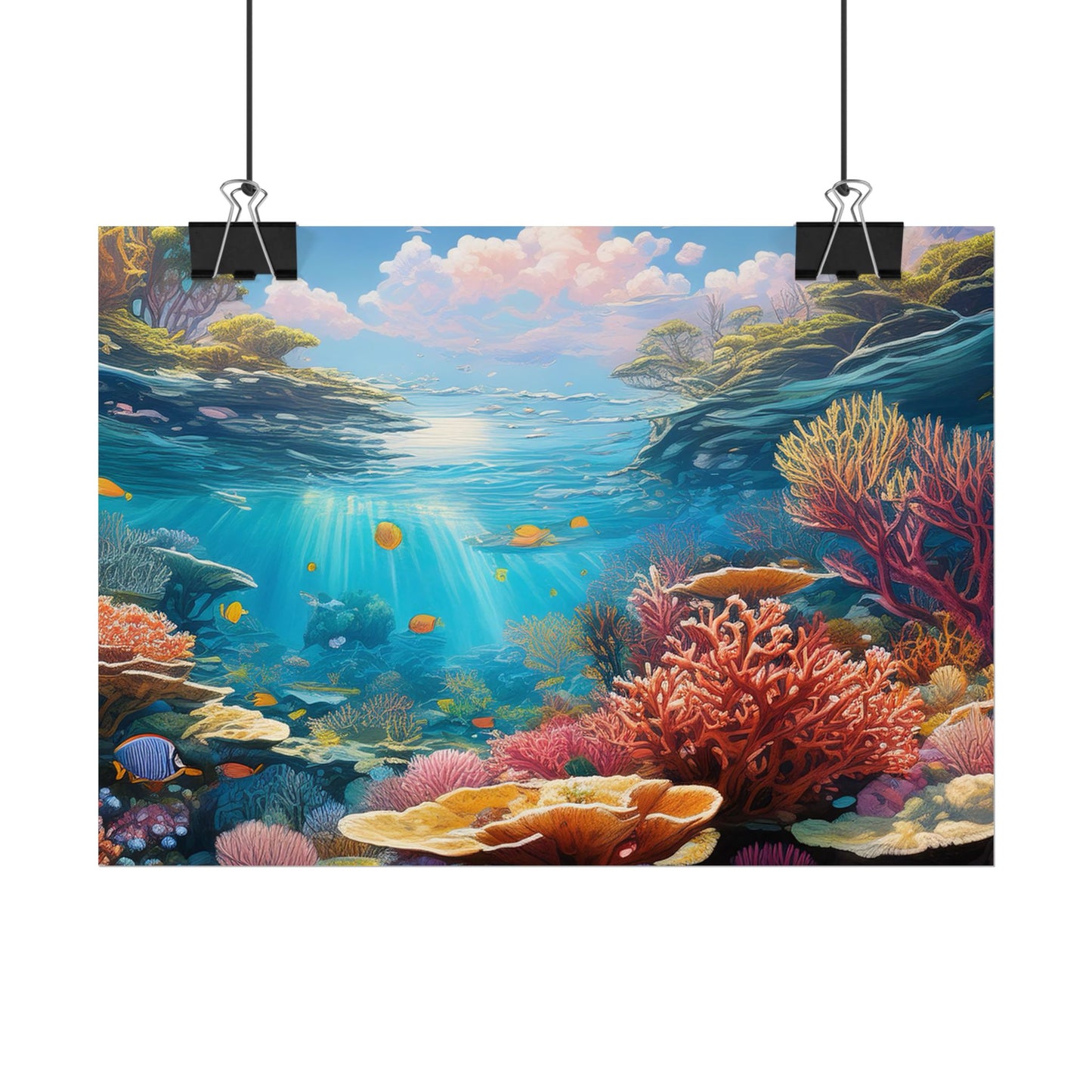Great Barrier Reef  Australia Coastal Print | Style 3 | Wall Art | Wall Print