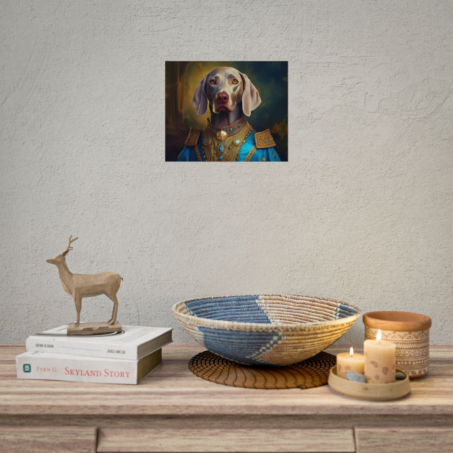 Weimaraner Renaissance Pet Portrait Print, wall print, wall art, Animal Lover Home Decor, Dog Wall Art