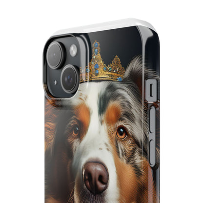 Australian Shepherd Renaissance Dog Portrait Slim Phone Case