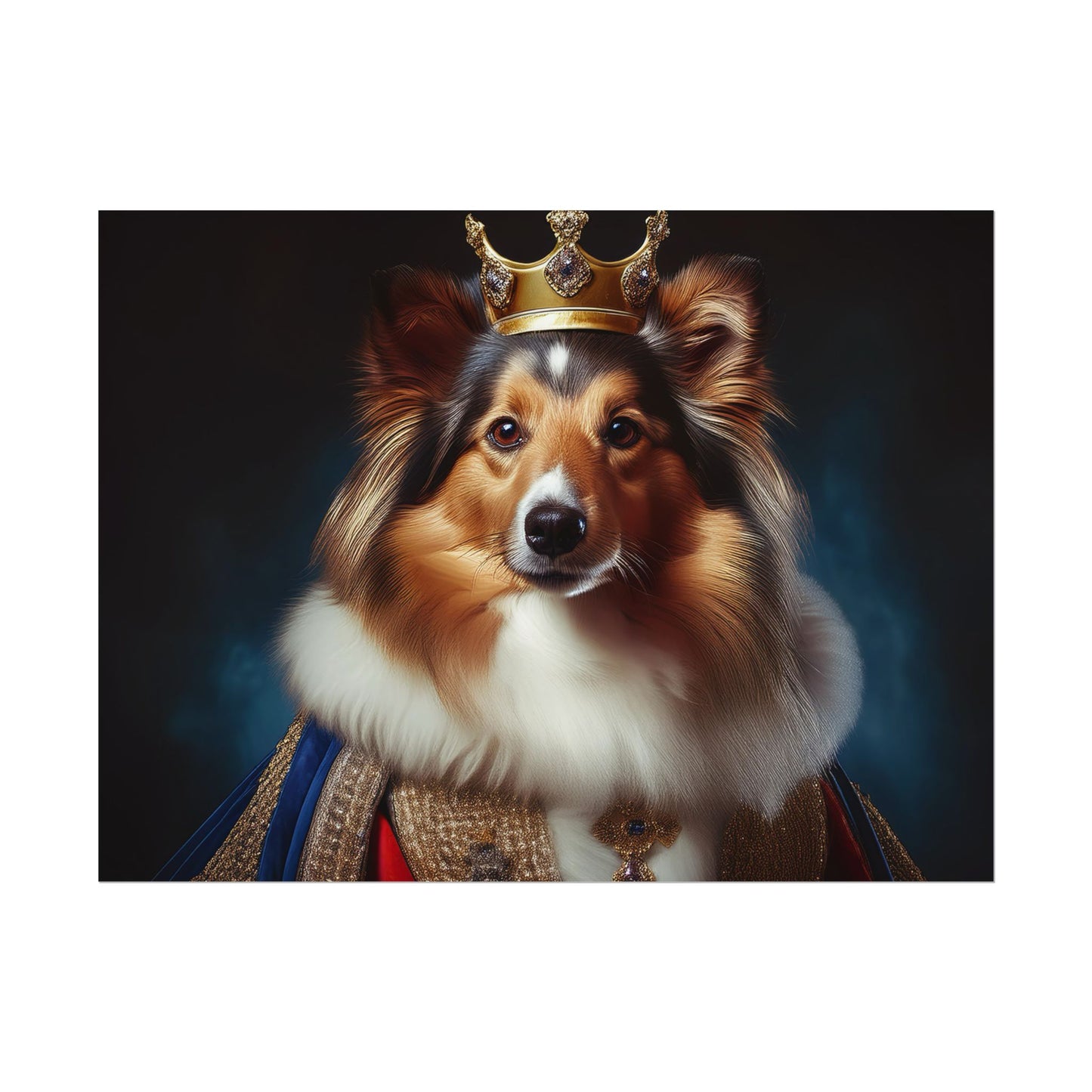 Shetland Sheepdog Renaissance Dog Portrait Art Print, Wall Decor Gift, Animal Lover Home Decor, Dog Wall Art