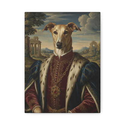 Azawakh Renaissance Portrait Canvas, Pet Lovers Decor, Animal Art Print, Dog Owner Gift, Custom Pet Artwork, Home Wall Art