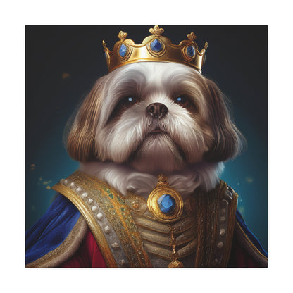 Shih Tzu Renaissance Pet Portrait on Canvas | wall art, wall print, dog portrait, dog art