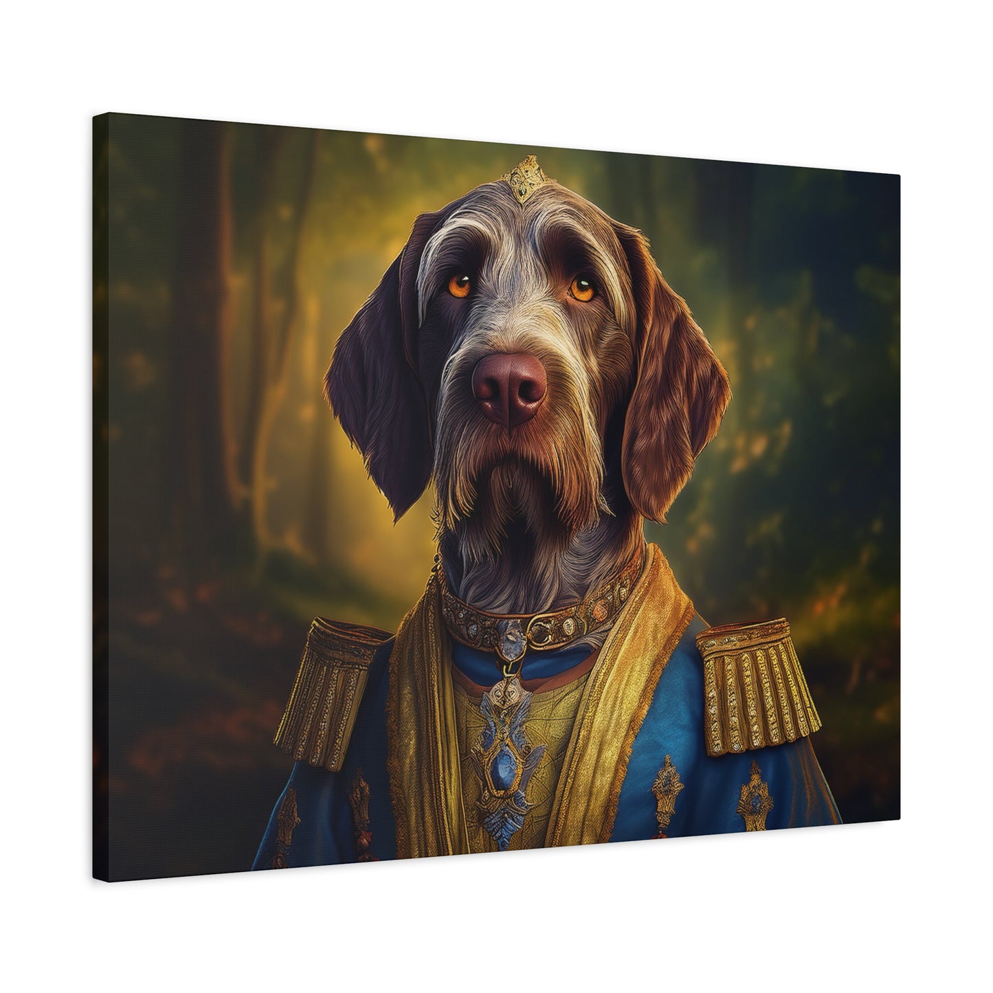 German Wirehaired Pointer Dog Pet Portrait Renaissance - Canvas, wall art, wall print, dog portrait, dog art