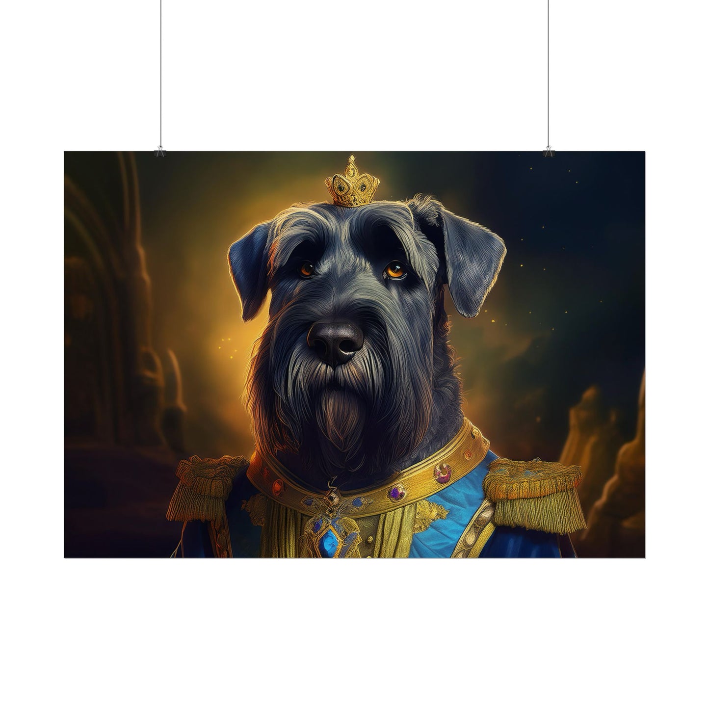 Giant Schnauzer Pet Renaissance Portrait Print, Dog Lover Wall Print | Wall Art | Wall Print
