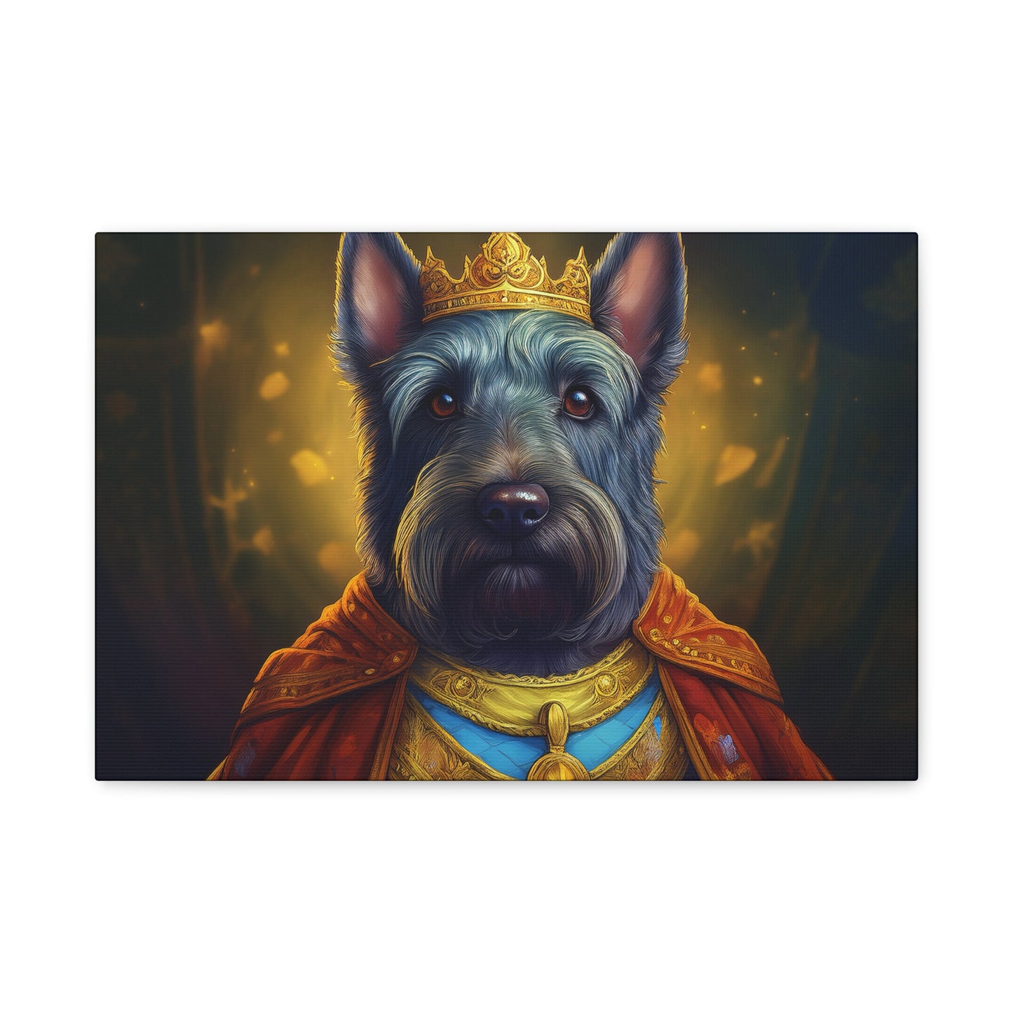 Scottish Terrier Renaissance Pet Portrait on Canvas | Wall art, wall print, dog portrait, dog art