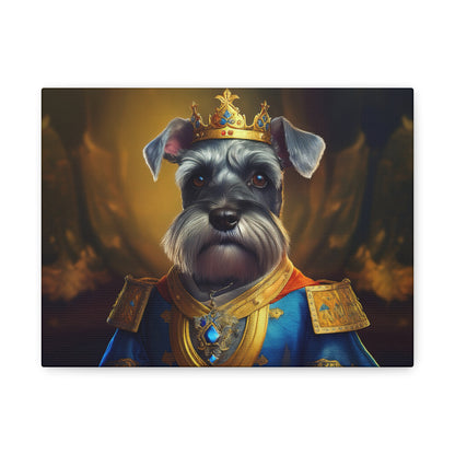 Miniature Schnauzer Renaissance Pet Portrait on Canvas | wall art | wall print | dog art
