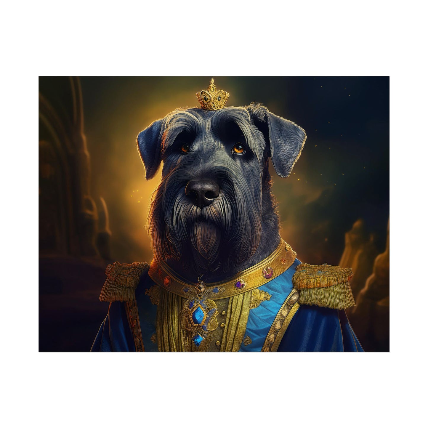 Giant Schnauzer Pet Renaissance Portrait Print, Dog Lover Wall Print | Wall Art | Wall Print