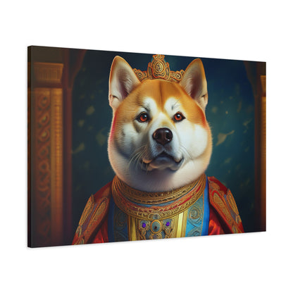 Shiba Renaissance Pet Portrait on Canvas, wall art, wall print, dog portrait, dog art