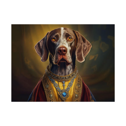 German Shorthaired Pointer Dog Renaissance Pet Portrait, Art Print, Animal Lover gift, Dog Wall Art, wall prints, wall art