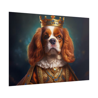 Cavalier King Charles Spaniel Art Pet Portrait Print, Renaissance, Wall Print, Wall Art