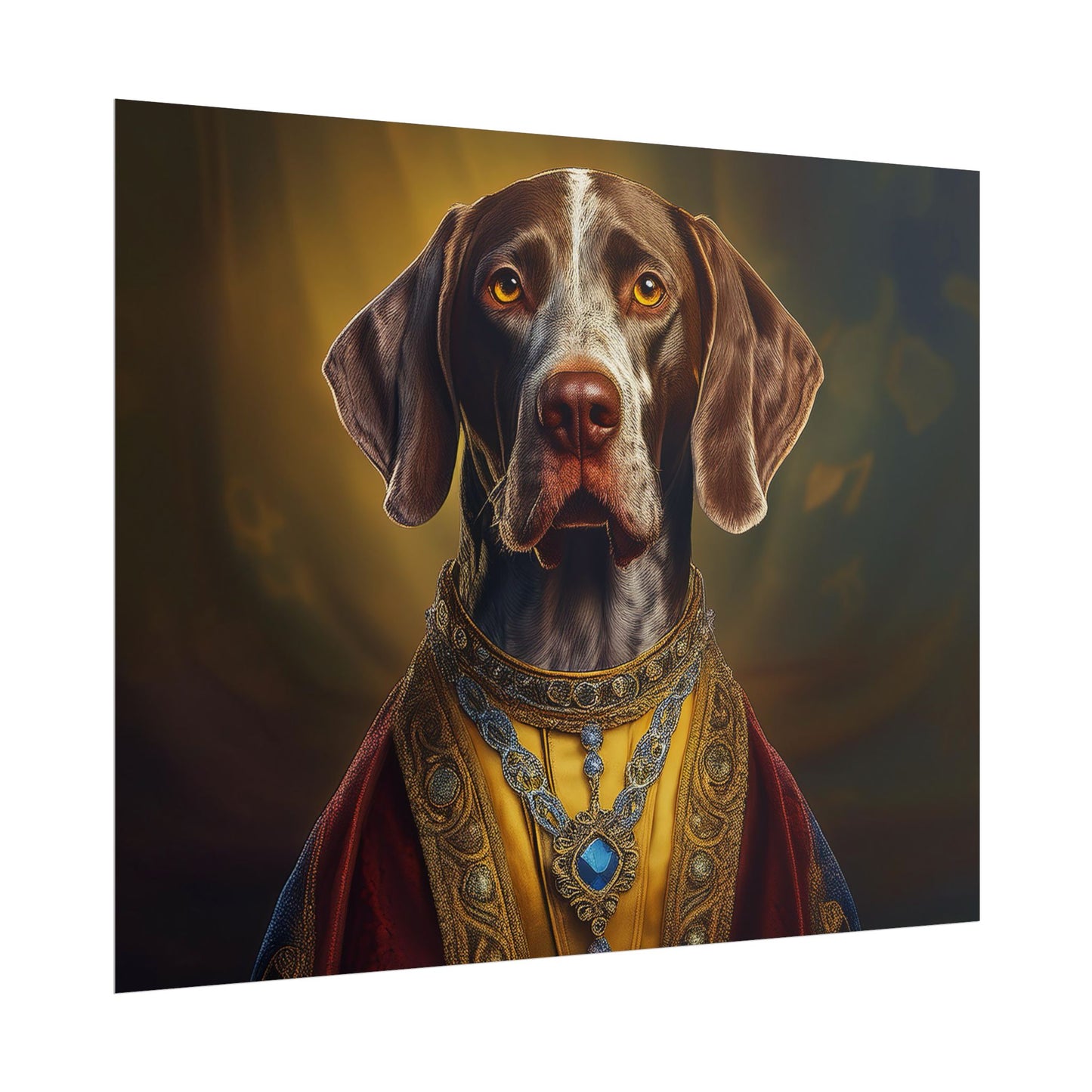 German Shorthaired Pointer Dog Renaissance Pet Portrait, Art Print, Animal Lover gift, Dog Wall Art, wall prints, wall art