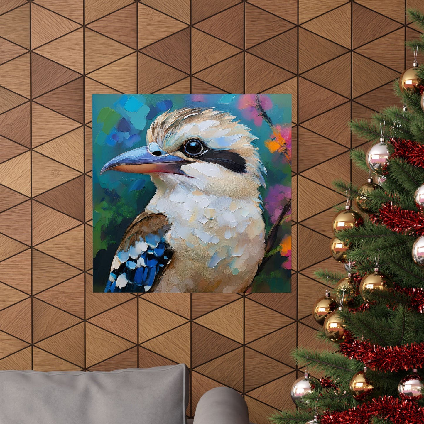 Kookaburra Australian Bird Oil Painting Print | Wall Art | Wall Print | Bird Art
