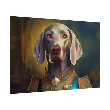 Weimaraner Renaissance Pet Portrait Print, wall print, wall art, Animal Lover Home Decor, Dog Wall Art