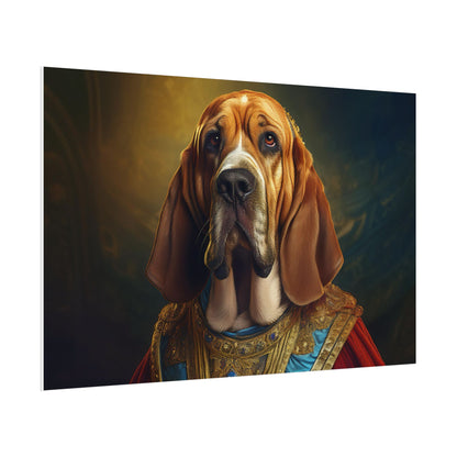Bloodhound Renaissance Dog Portrait Art Print, Wall Decor Gift, Animal Lover Home Decor, Dog Wall Art