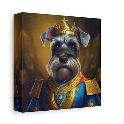 Miniature Schnauzer Renaissance Pet Portrait on Canvas | wall art | wall print | dog art