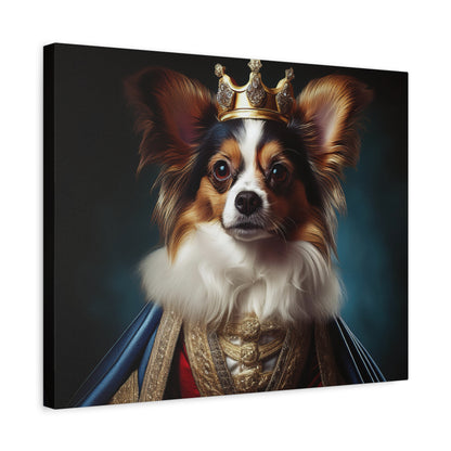 Papillon Pet Portrait Renaissance on Canvas, wall art, wall print, dog portrait, dog art