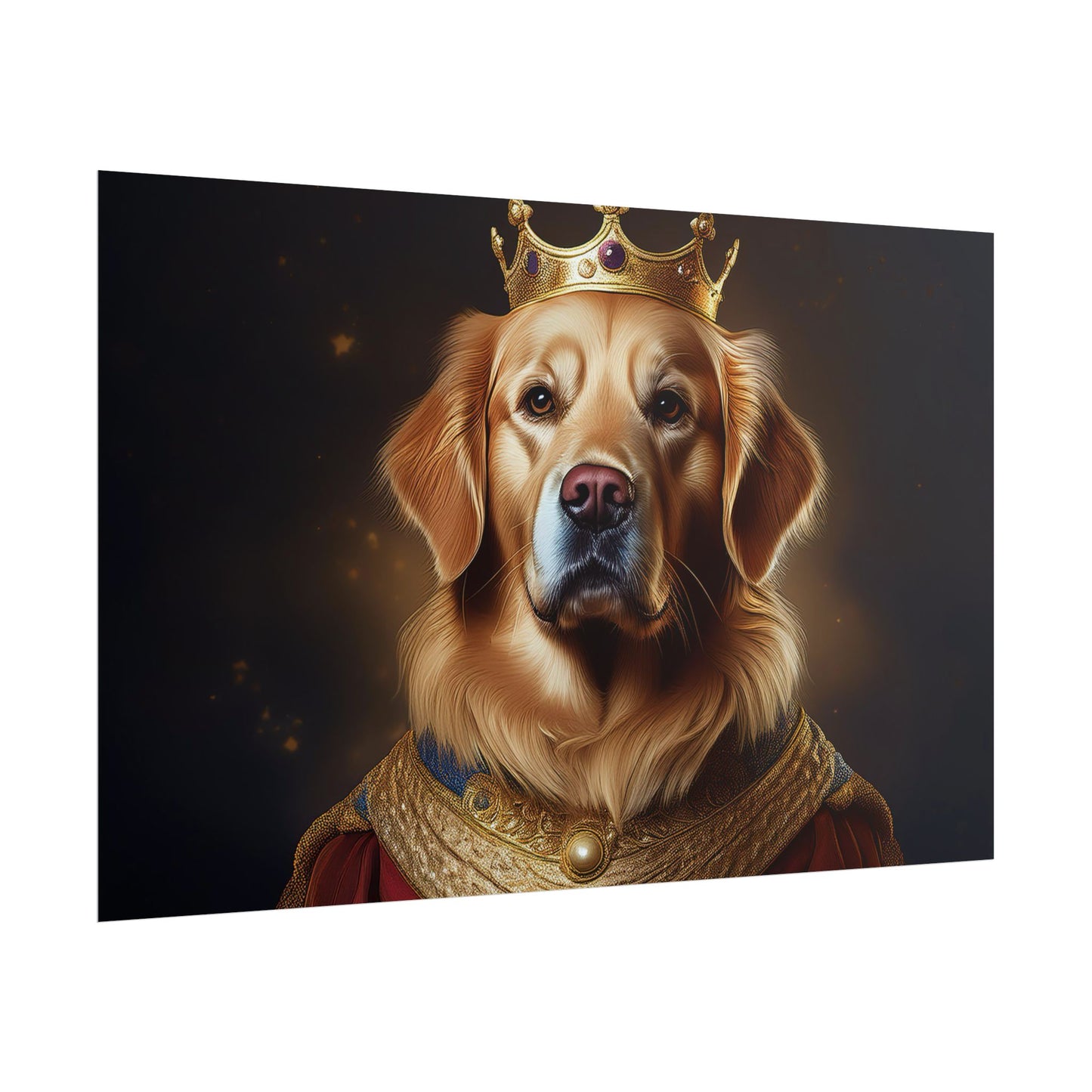 Golden Retriever Renaissance Dog Portrait  Art Print, Wall Decor Gift, Animal Lover Home Decor, Dog Wall Art