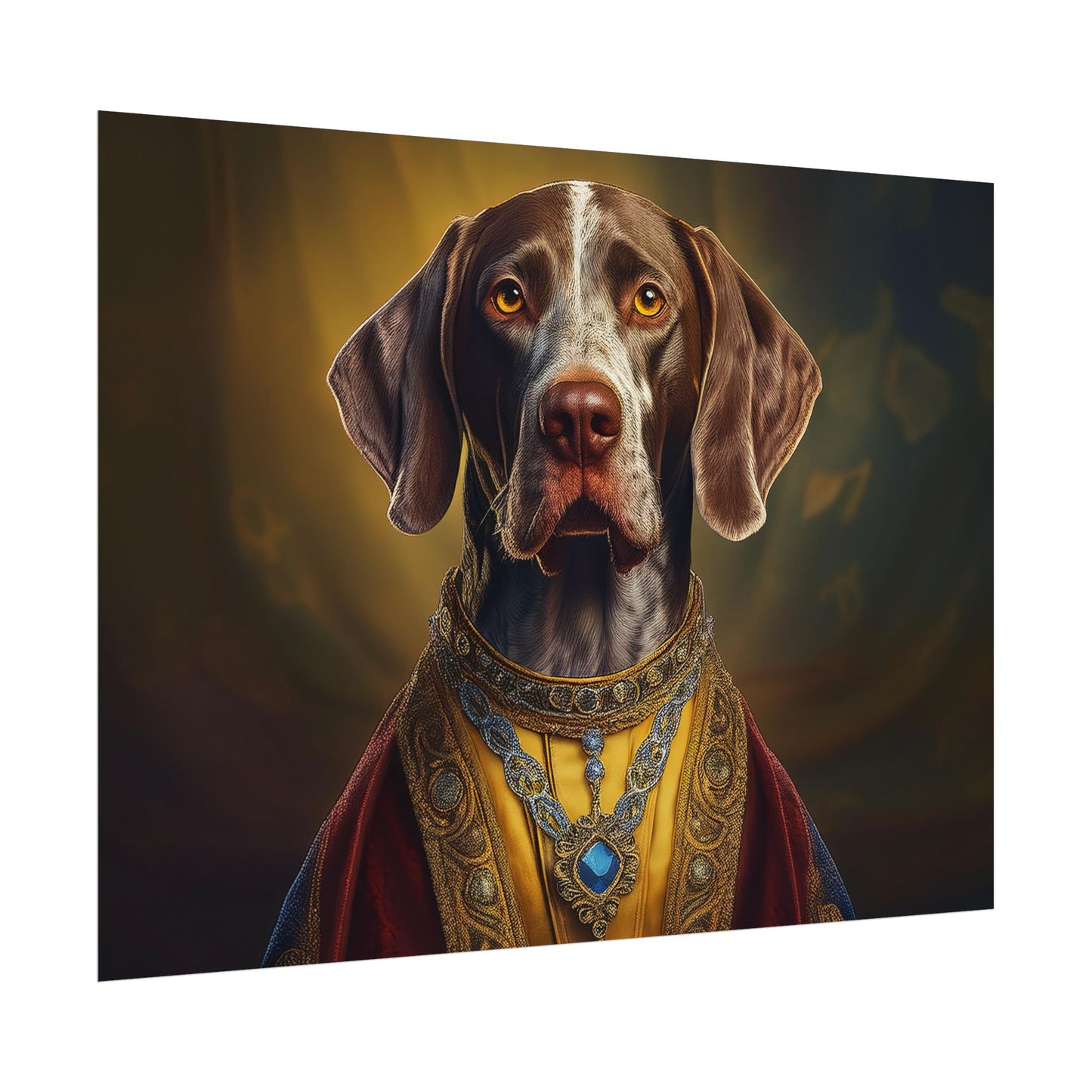 German Shorthaired Pointer Dog Renaissance Pet Portrait, Art Print, Animal Lover gift, Dog Wall Art, wall prints, wall art