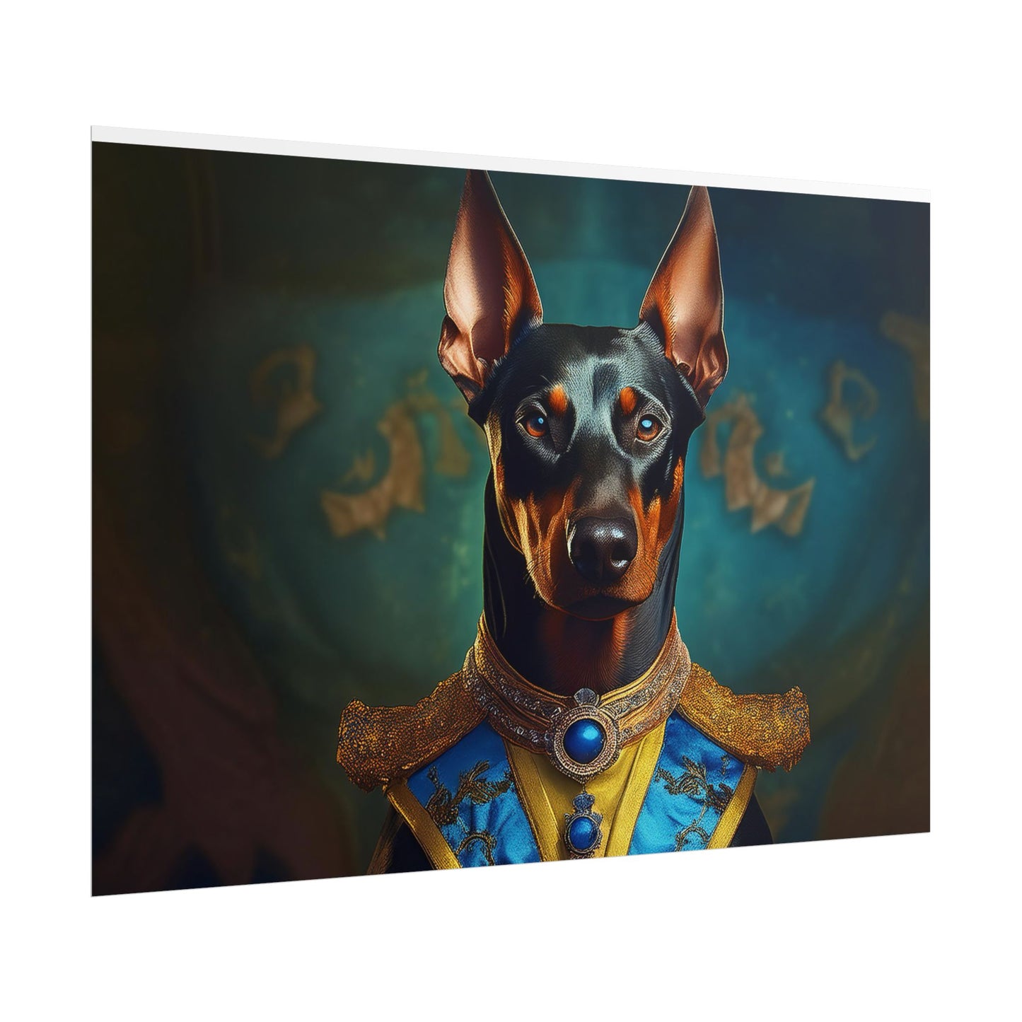Doberman Pinscher Renaissance  Dog Pet Portrait Print | Wall Art | Wall Print | Dog Art
