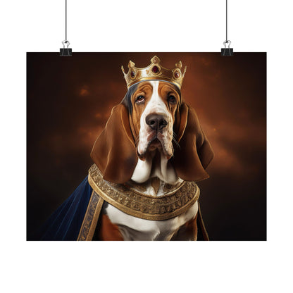 Bassett Hound Renaissance Dog Portrait Art Print, Wall Decor Gift, Animal Lover Home Decor, Dog Wall Art