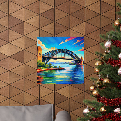 Sydney Harbour Bridge  Australia Painting Print | Wall Art | Wall Print