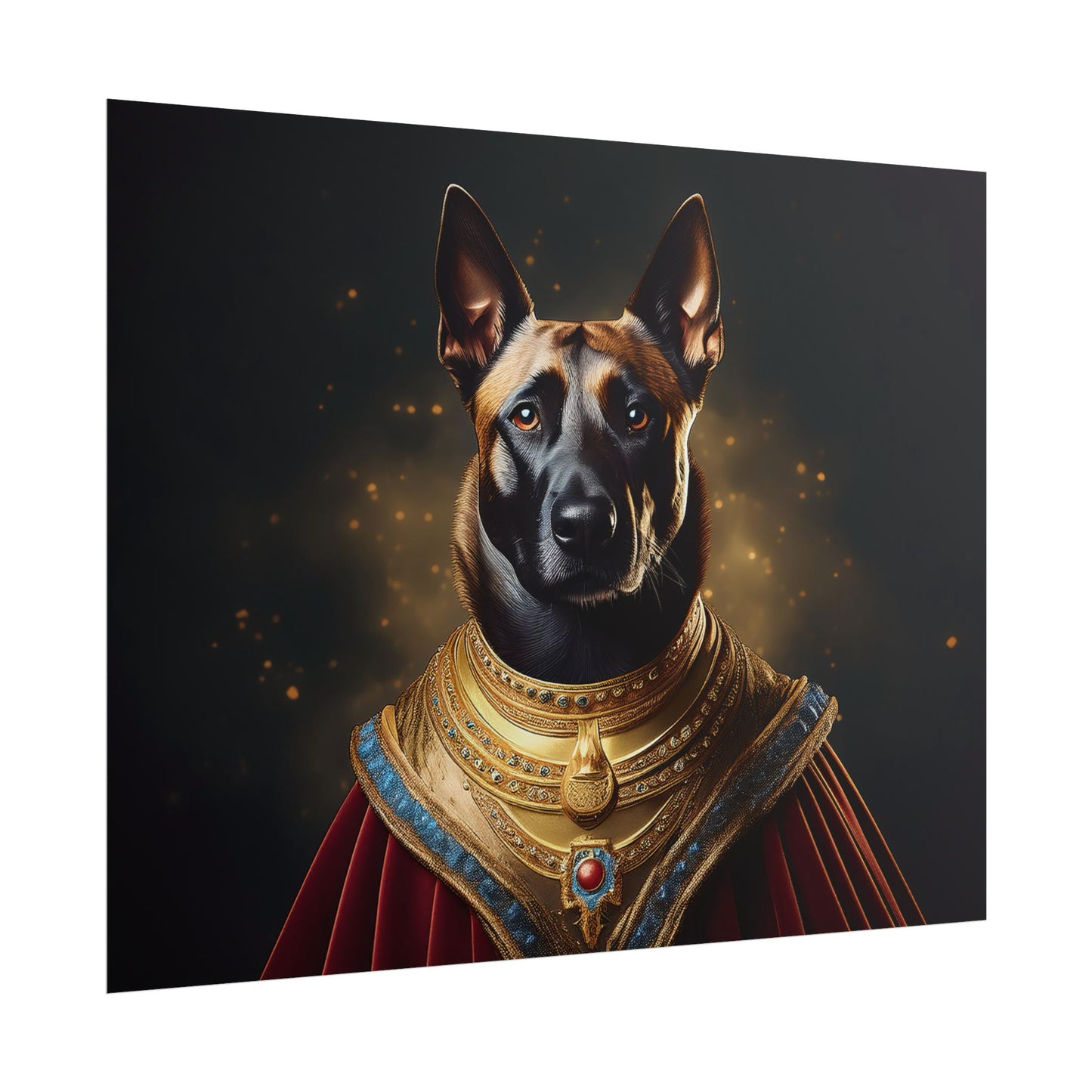 Belgian Malinois Renaissance Dog  Portrait Wall Print, Art Print, Art Print, Animal Lover Home Decor, Dog Wall Art, wall art