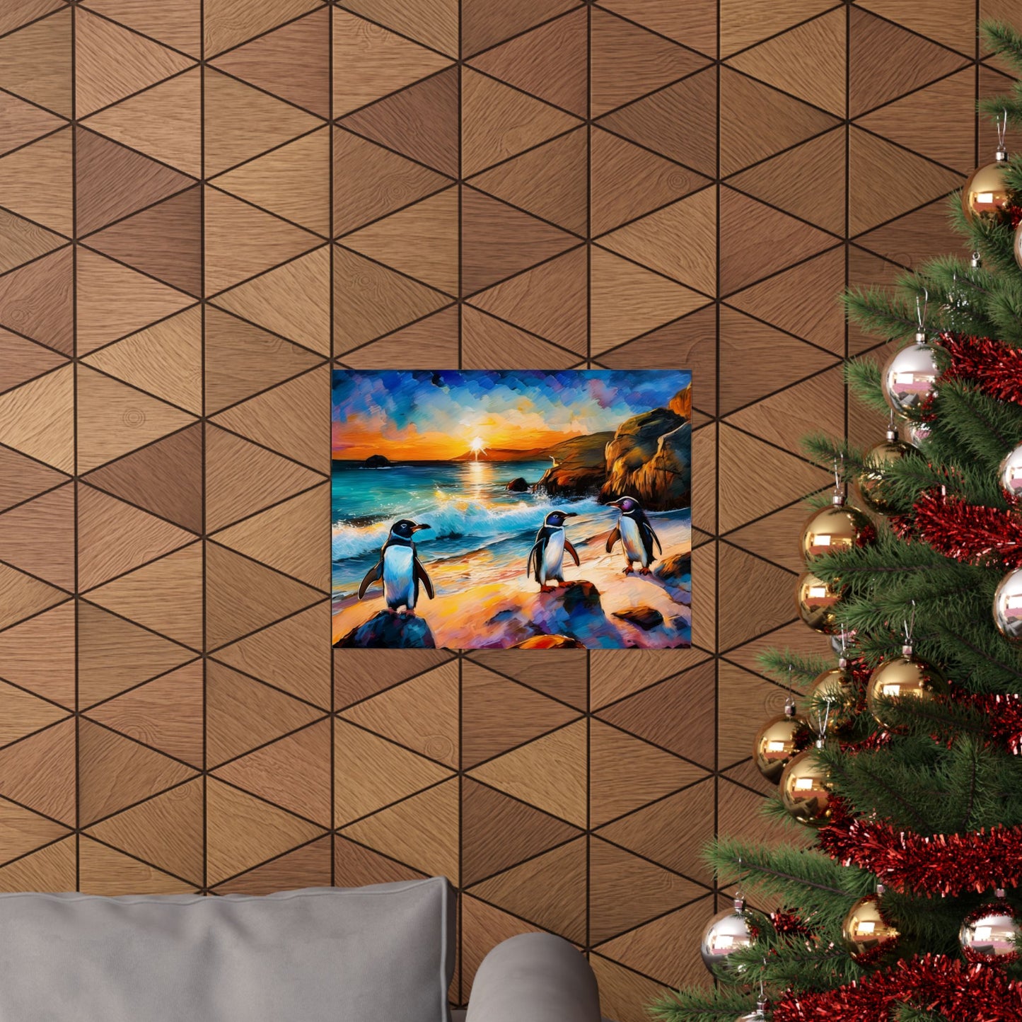 Philip Island Little Penguins Australia Wall Art | Vibrant Wall Print | Unique Painting Print | Style 1 | Wall Art | Wall Print