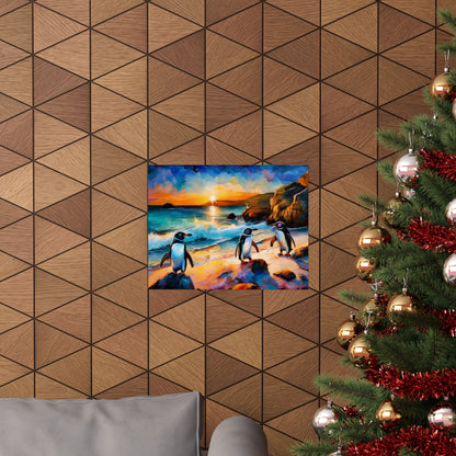 Philip Island Little Penguins Australia Wall Art | Vibrant Wall Print | Unique Painting Print | Style 1 | Wall Art | Wall Print
