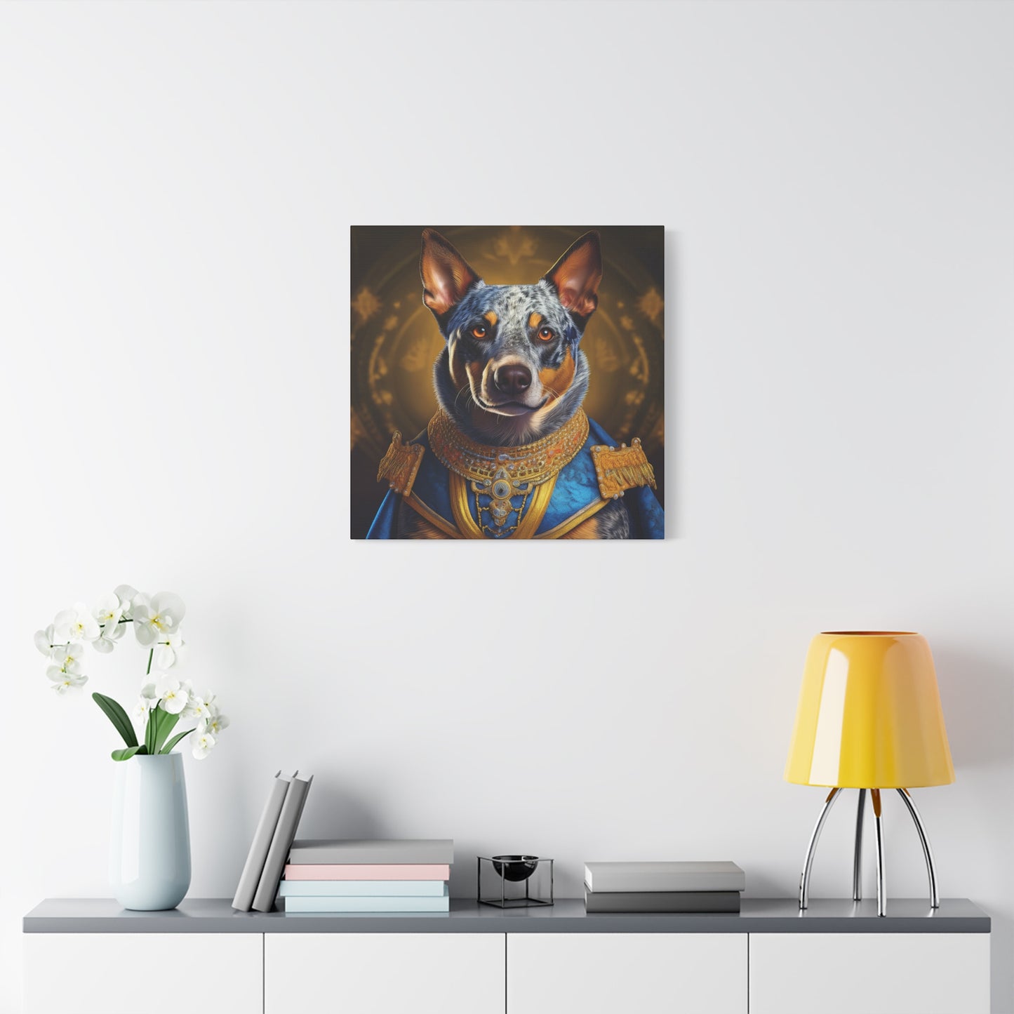 Australian Cattle Dog Renaissance Pet Portrait on Canvas | wall art |  wall print