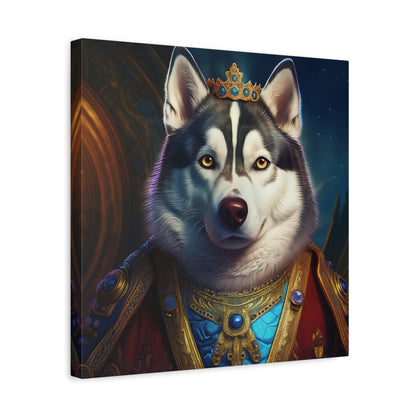 Siberian Husky Renaissance Pet Portrait on Canvas, wall art, wall print, dog portrait, dog art
