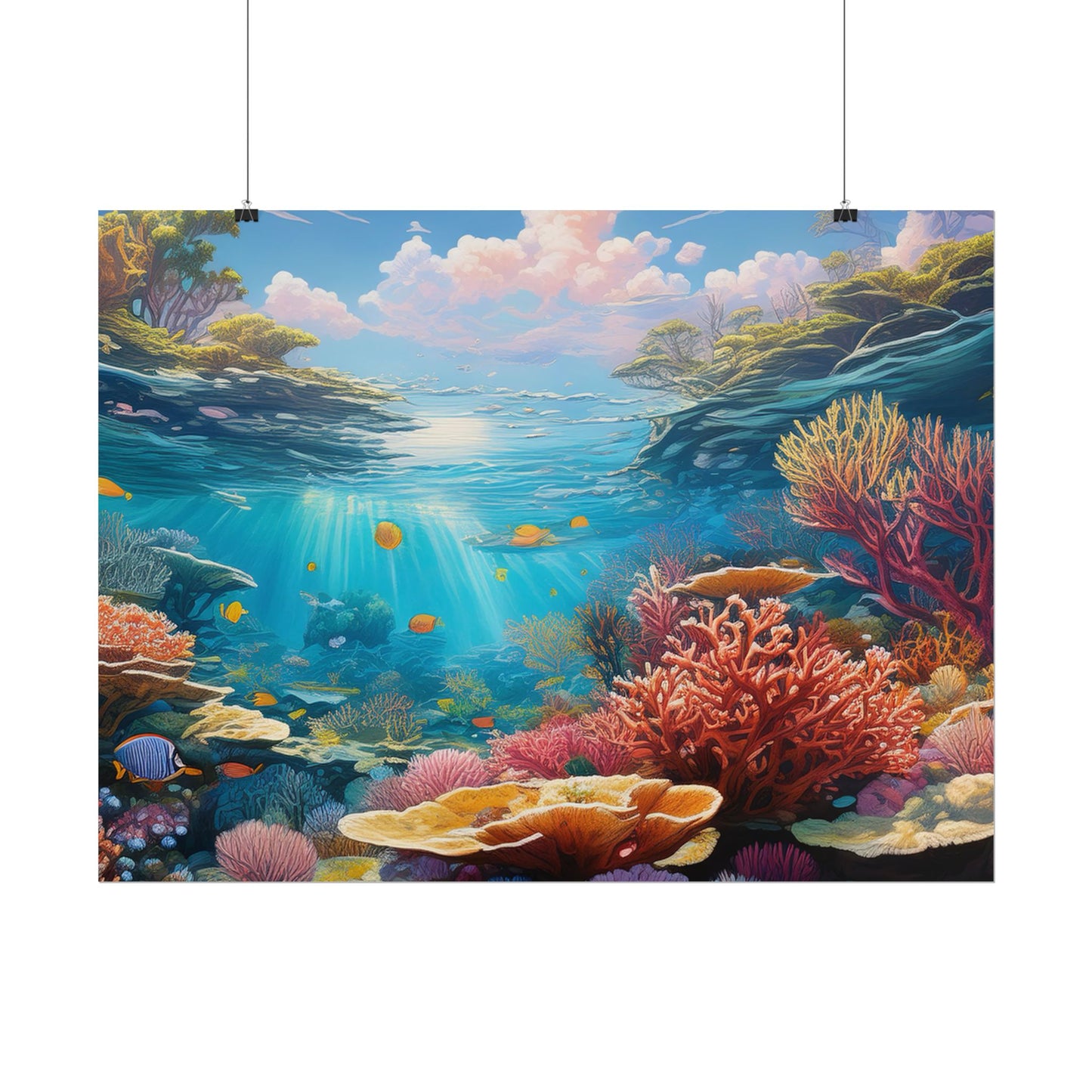 Great Barrier Reef  Australia Coastal Print | Style 3 | Wall Art | Wall Print