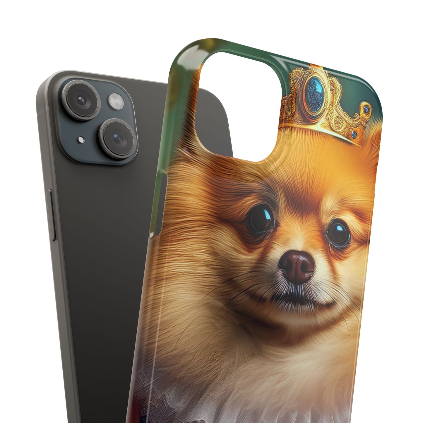 Pomeranian Renassaince Dog Portrait Slim Phone Case