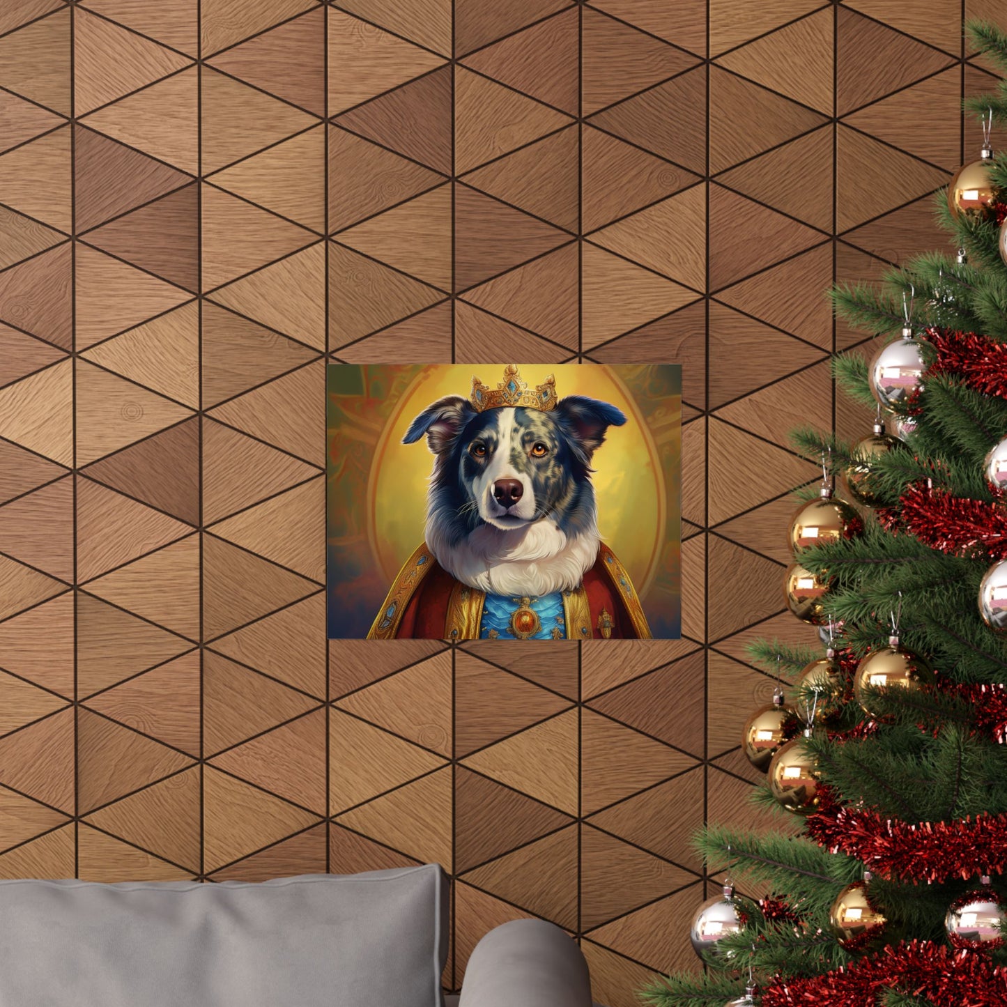 Border Collie Dog Renaissance Pet Portrait Print, Animal Lover gift, wall art, wall print, dog art