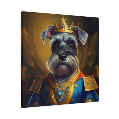 Miniature Schnauzer Renaissance Pet Portrait on Canvas | wall art | wall print | dog art
