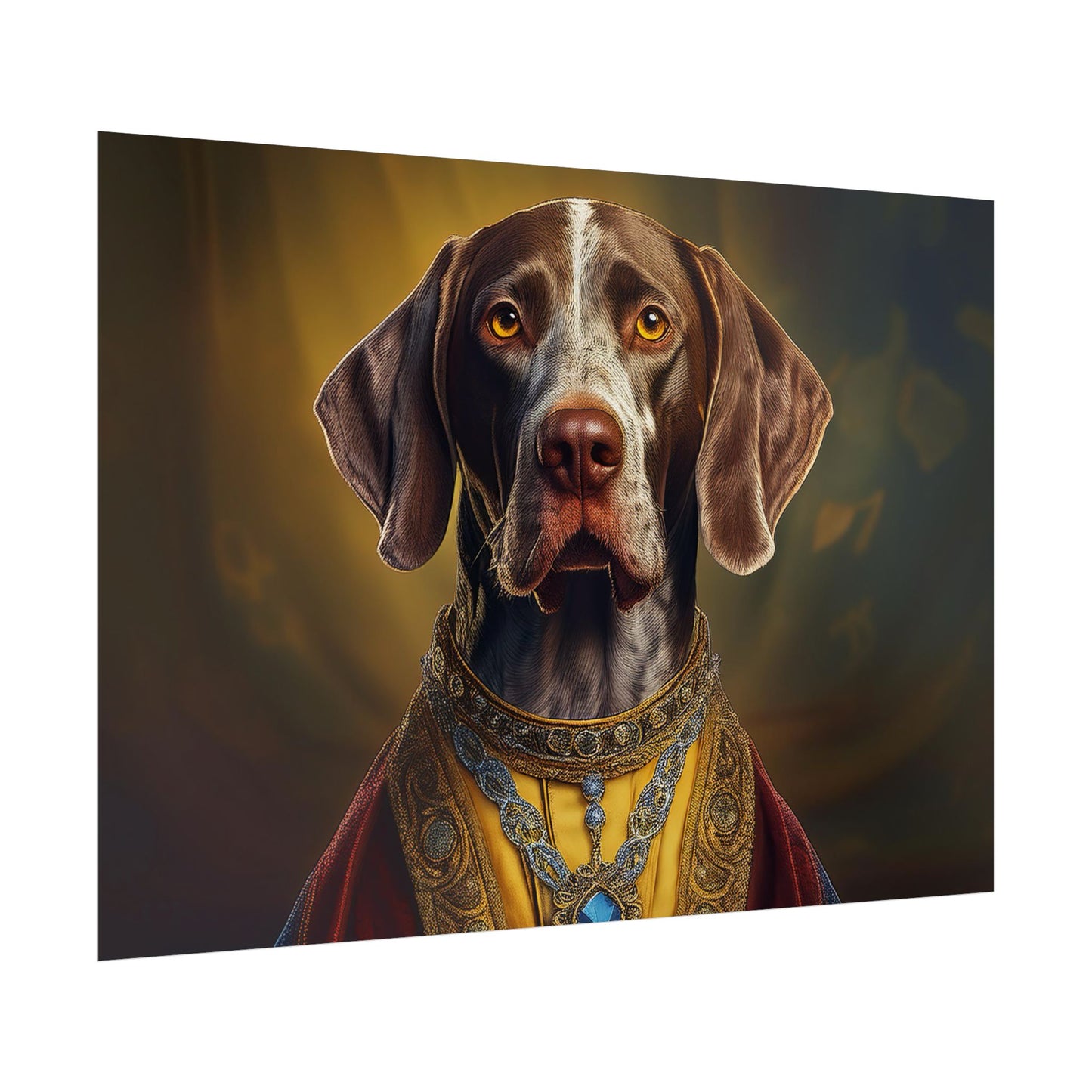 German Shorthaired Pointer Dog Renaissance Pet Portrait, Art Print, Animal Lover gift, Dog Wall Art, wall prints, wall art