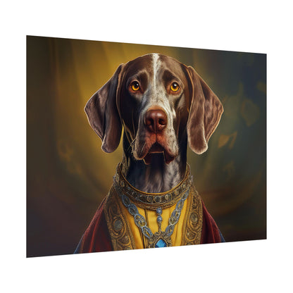German Shorthaired Pointer Dog Renaissance Pet Portrait, Art Print, Animal Lover gift, Dog Wall Art, wall prints, wall art