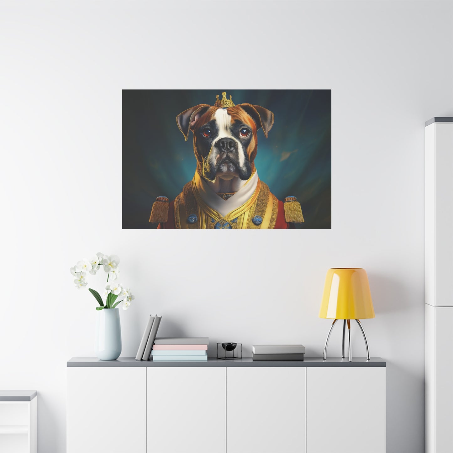 Boxer Renaissance Pet Portrait  on Canvas, wall art, wall print, dog portrait, dog art