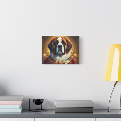 St Bernard Renaissance Portrait - Premium Canvas Wall Art, Dog Portrait, Unique Wall Print