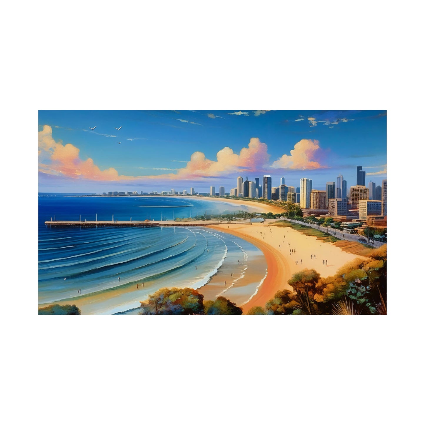 St Kilda Beach Australia Coastal Print | Style 1 | Wall Art | Wall Print
