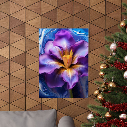 Abstract Floral Iris Wall Art Print | Style 4 | Wall Print | Botanical Wall Art