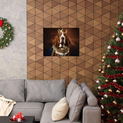 Bassett Hound Renaissance Dog Portrait Art Print, Wall Decor Gift, Animal Lover Home Decor, Dog Wall Art