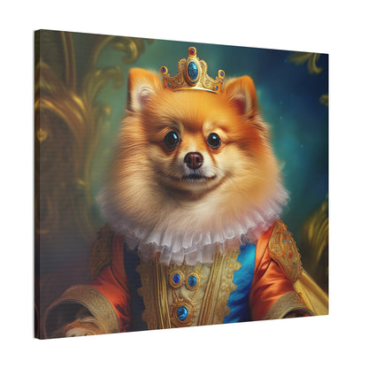 Pomeranian Renaissance Pet Portrait Canvas Print
