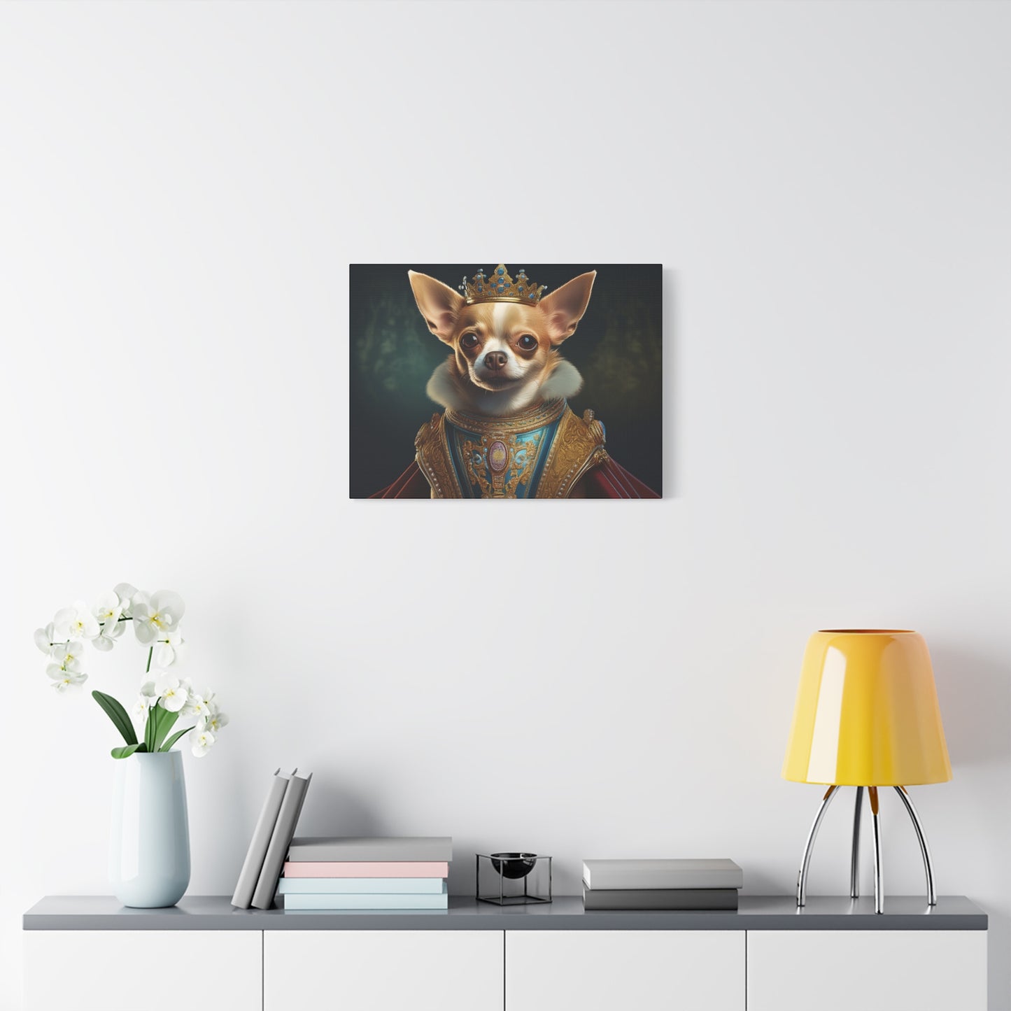 Chihuahua Renaissance Pet Portrait on Canvas | Wall art | Wall print | Dog art