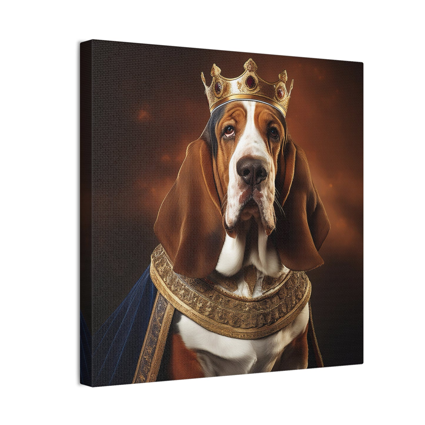 Basset Hound Renaissance Pet Portrait on Canvas | Wall art | wall print | Dog Art