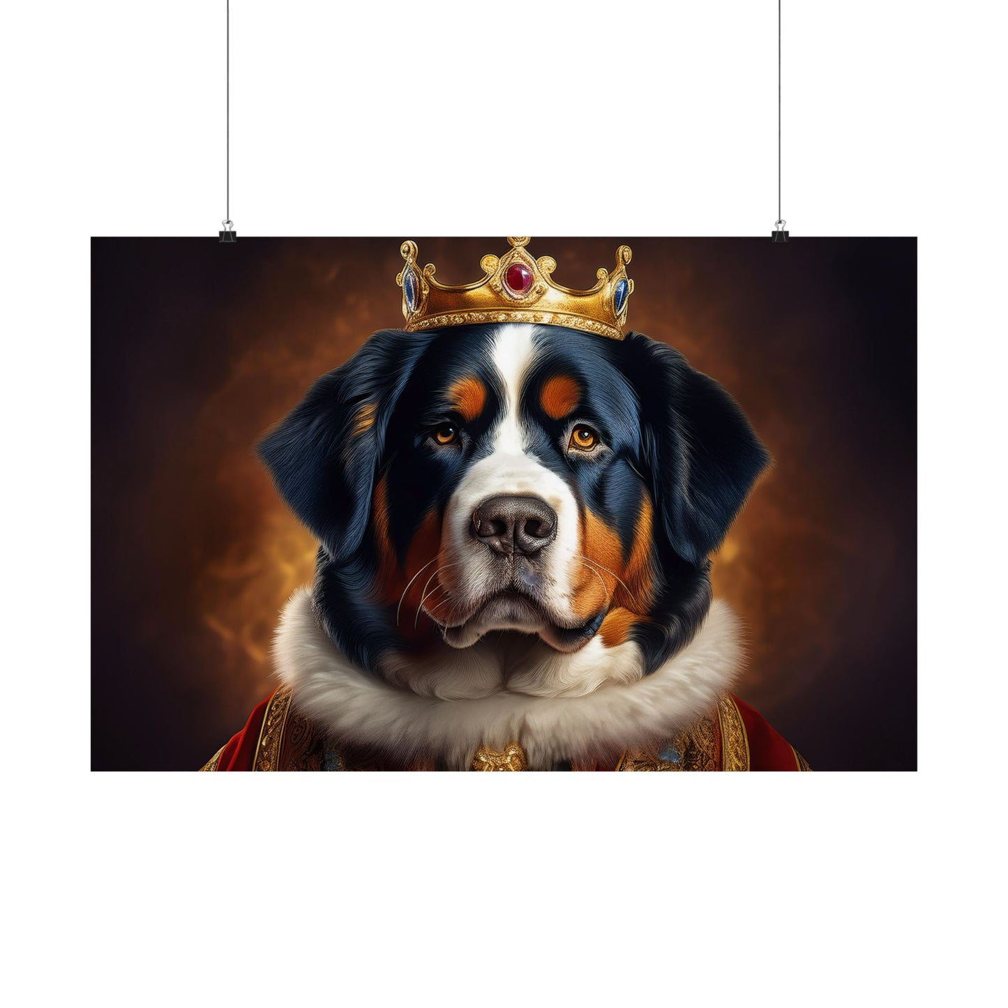 Bernese Mountain Dog Renaissance Pet Portrait Print, Art Print, Wall Art, Wall Prints, Dog Wall Art