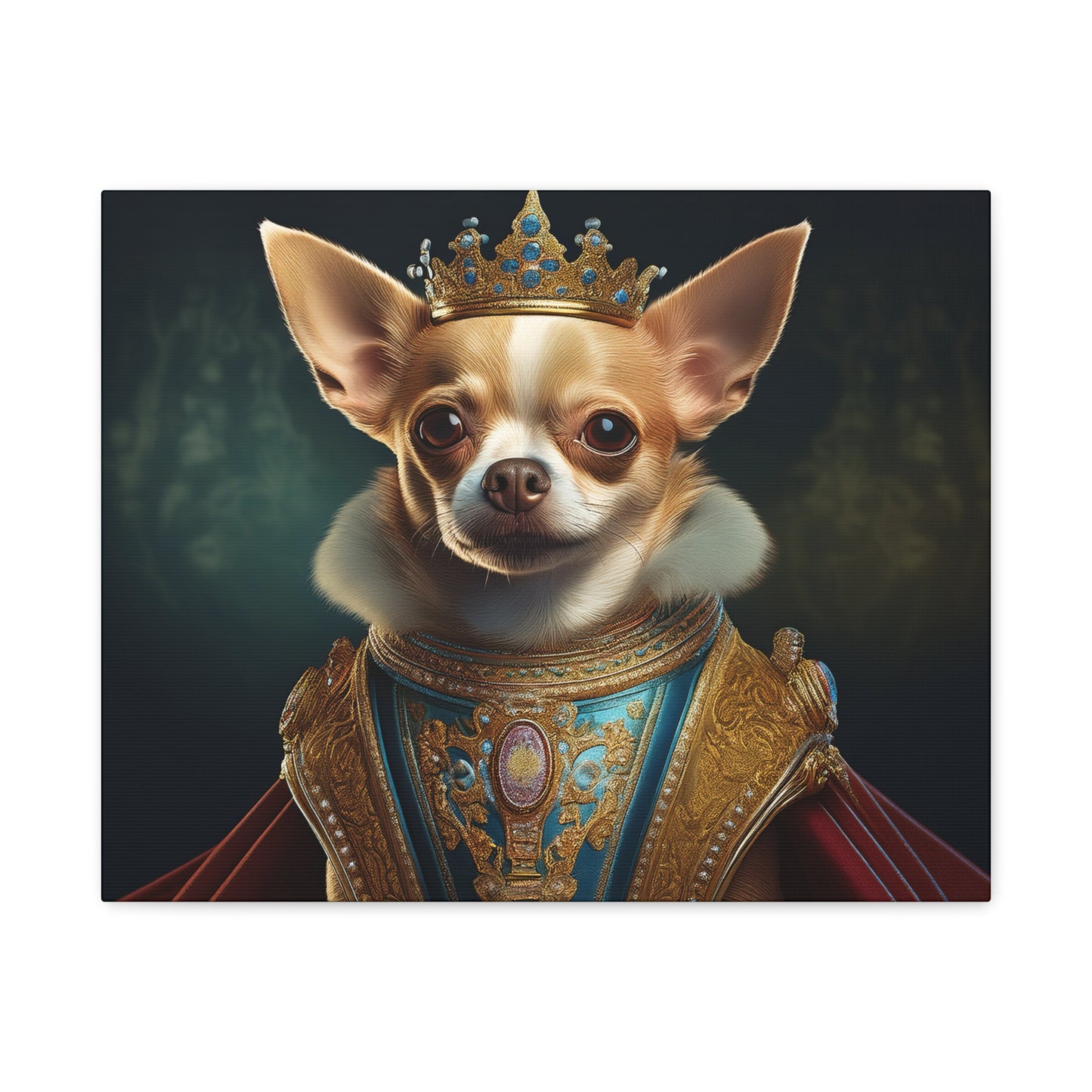 Chihuahua Renaissance Pet Portrait on Canvas | Wall art | Wall print | Dog art