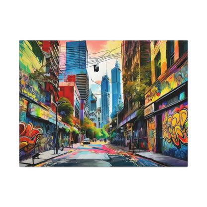 Melbourne Street Graffiti Australia Canvas Art | Style 1 | Wall Art | Wall Print