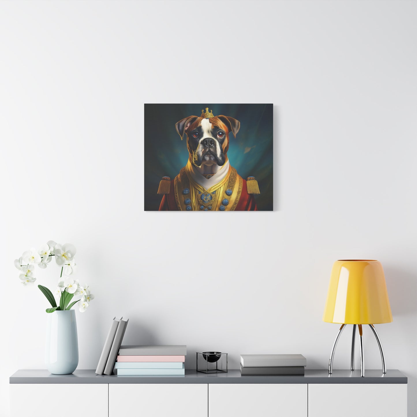 Boxer Renaissance Pet Portrait  on Canvas, wall art, wall print, dog portrait, dog art